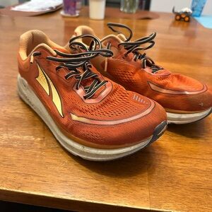 Altra Men's Paradigm Orange and Yellow Athletic Running Shoes